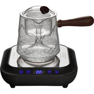 容山堂侧把玻璃煮茶壶泡茶壶烧水壶黑茶蒸茶器电陶炉茶炉耐热茶具