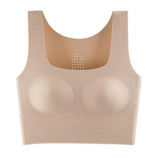 纸片人内衣女大胸显小胸夏季薄款胸罩隐形无痕粉底液束胸背心文胸