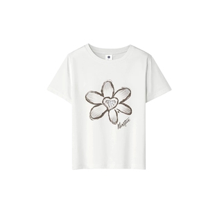 HLA/海澜之家亦心即为系列短T26春夏新凉感吸湿速干上衣女童童装