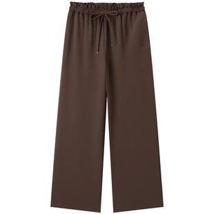 太平鸟女装春季简约气质系带垂感裤休闲裤女A1GBE1506