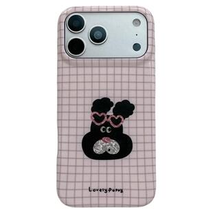 独壳 ins韩系格纹小狗兔子挂绳适用苹果17promax手机壳小众iPhone16新款15防摔14pro女款13全包边手机套硬壳