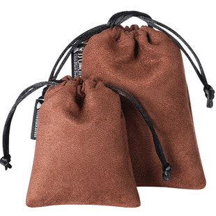 麂皮绒文玩收纳袋核桃手串盘玩饰品首饰包加厚抽绳束口小绒布袋子