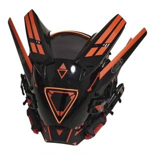 赛博朋克面具铁血战士头盔cosplay全脸面罩机能风科技感机甲风格