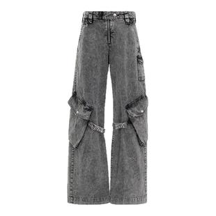 ACNE STUDIOS 新款女士棉质时尚休闲工装裤牛仔裤银泰百货 301574