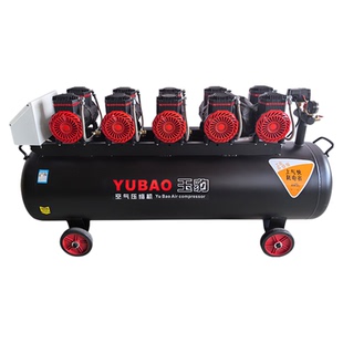 玉豹空压机220V工业级无油高压气泵静音打气泵木工喷漆空气压缩机