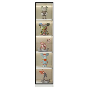 家用客厅电视柜旁边展示玻璃门厨房转角放手办小型玩偶盲盒收纳柜