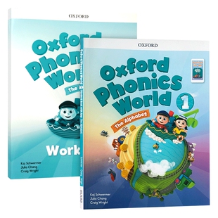牛津自然拼读教材 Oxford Phonics World 1级别课本+练习册 含APP 字母发音A-Z牛津少儿小学英语英文原版书籍搭牛津树
