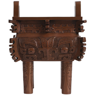 紫铜鼎摆件紫铜禹方鼎中式家居桌面装饰品客厅办公室开业乔迁礼品