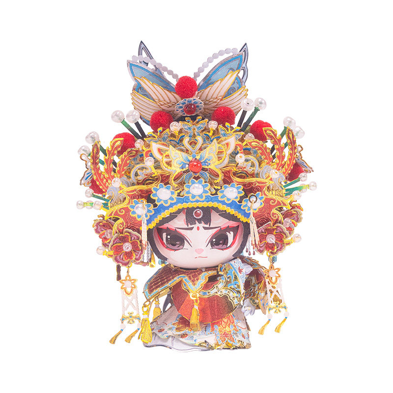 艺模喵之城x梅兰芳大剧院霸王别姬立体拼图金属拼装手工玩具摆件