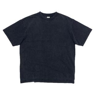 重水洗做旧短袖T恤男250g重磅阿美咔叽宽松落肩美式复古全棉圆领T