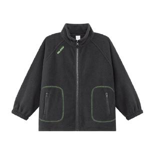 左西童装男童摇粒绒外套冬装2025新款儿童春秋加厚保暖上衣洋气潮