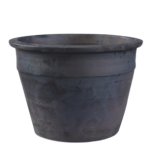 红陶简约花盆老式泥瓦盆大口径盆景绿植黑陶透气手工土窑定制包邮