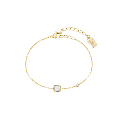 天然白贝母手链女轻奢小众精致