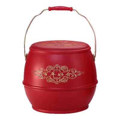 结婚子孙桶喜桶结女方陪嫁新娘嫁妆小号红桶婚礼出嫁婚庆用品大全