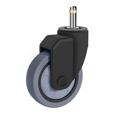 4寸塑料餐车通用静音橡胶脚轮