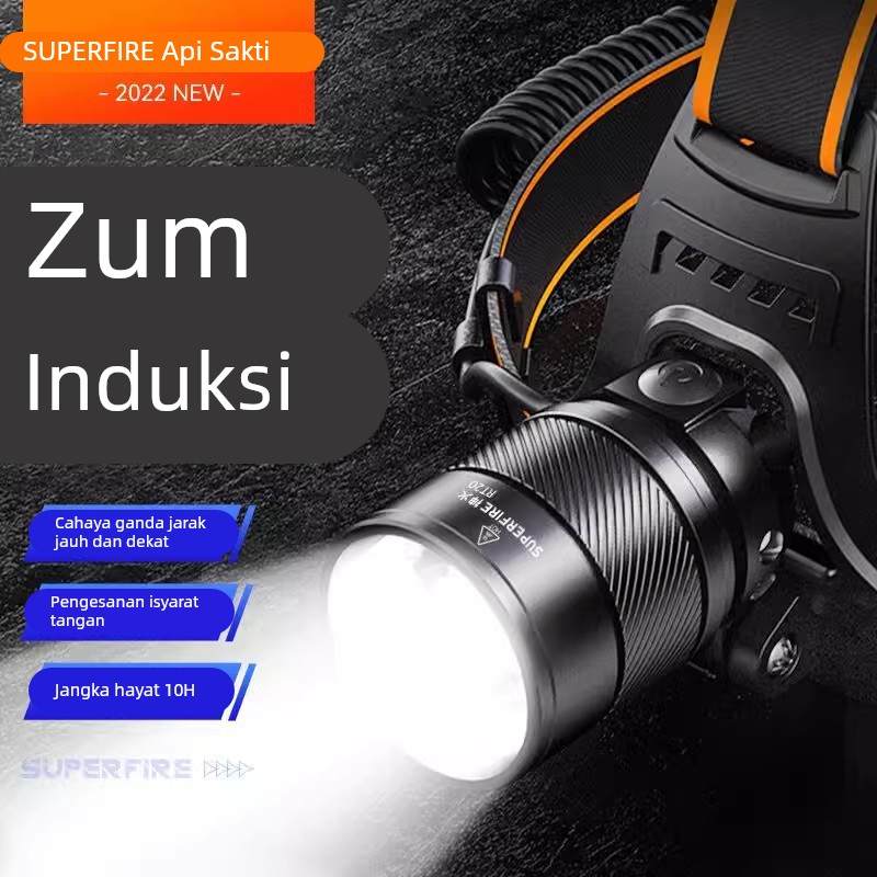 神火HL08头戴式头灯变焦强光充电超亮矿工户外钓鱼超长续航大功率