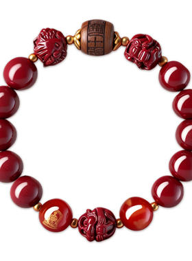 灵隐2026马年朱砂手串男女款三合六合手链属马的本命年吉祥配饰
