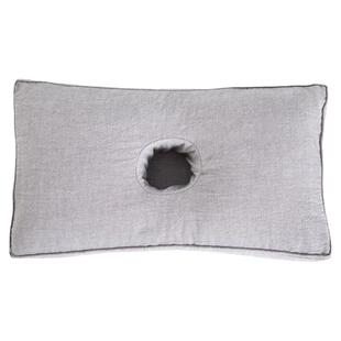 单孔护耳枕单人荞麦壳花草保健漏耳养耳洞侧睡不压耳镂空枕头全棉