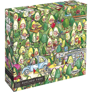 现货Gibsons牛油果公园1000片英国进口拼图成人益智玩具卡通欧洲