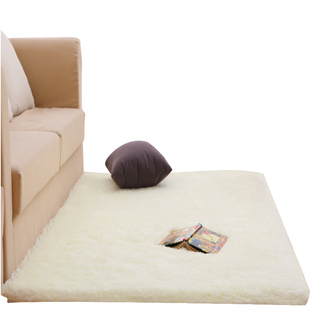 北欧纯色长方形客厅茶几地毯长毛绒卧室床边地毯床前毯榻榻米定制