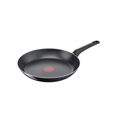 欧洲直邮Tefal特福防刮红点不粘锅黑色炒锅煤气平底锅24cm正品