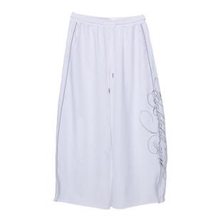 CBXLAB街舞潮牌枣红圣诞新年款反光夹条嘻哈长裤美式宽松休闲裤潮