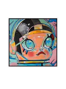 粉色女孩房书桌饰品摆件样板房儿童房泡泡马特手办组合软装装饰品