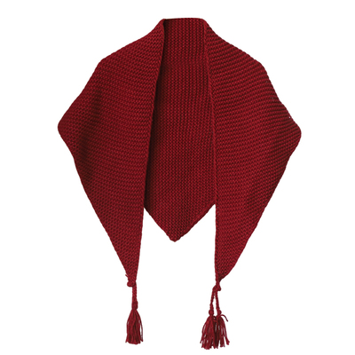 简约来回针大三角针织围巾