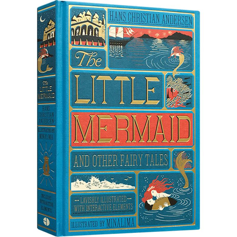 进口英文原版安徒生童话3D精装The Little Mermaid and Other Fairy Tales小美人鱼和精灵故事合集全彩插图版机关手工立体童书
