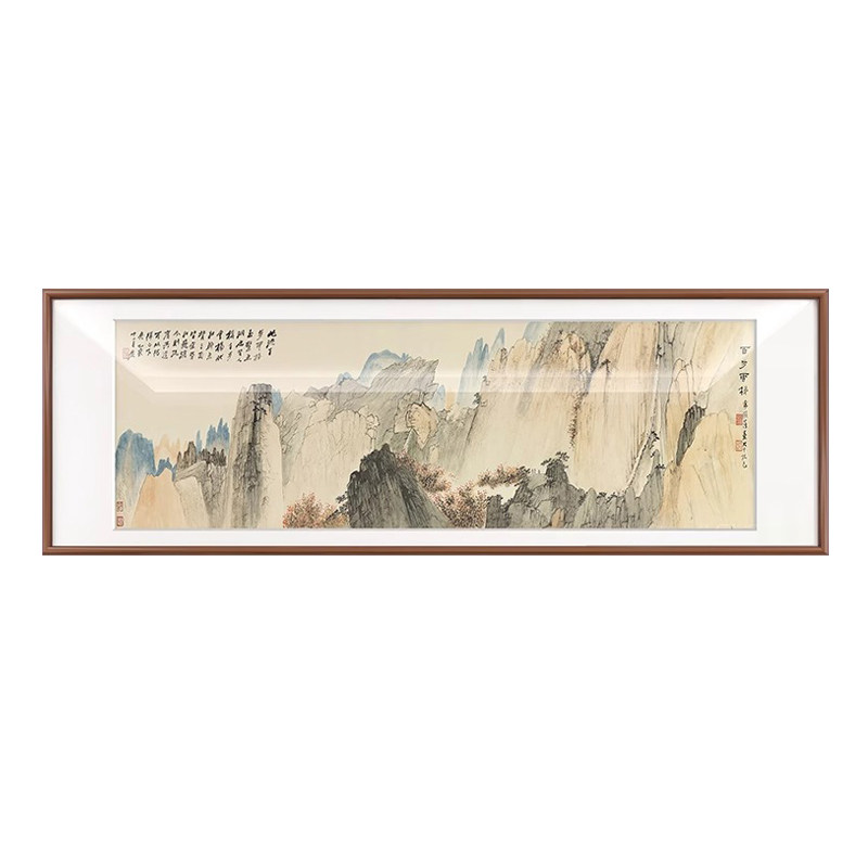 张大千山水画新中式客厅装饰画办公室挂画字画沙发背景墙壁画国画