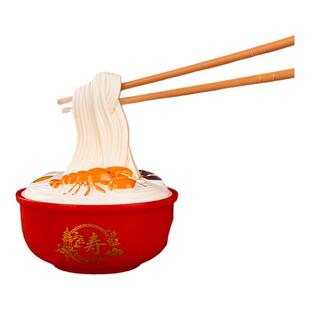 祝寿蛋糕装饰创意长寿面碗摆件生日蛋糕寿星爷爷奶奶老人过寿摆台