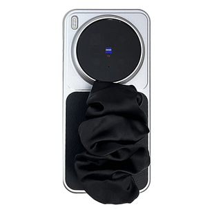 三只鱼【甜酷素皮纹石墨黑手腕带】适用于vivox300ultra/300pro/300s手机壳新款网红小众防摔全包保护套男女
