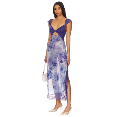 Free People 蕾丝性感薄纱连衣裙辣妹旅游度假风长裙REVOLVE新款