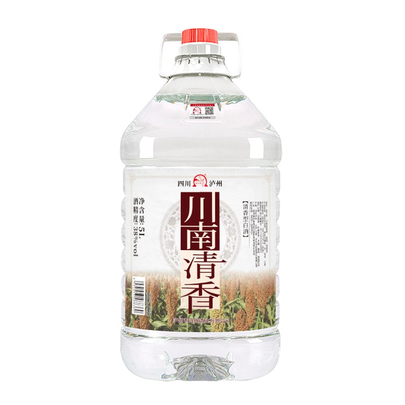 四川泸州纯粮食酒清香型38度约10斤桶装白酒高粱酒泡水果酒泡药酒