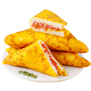 黄金蛋皮小葱三角包吐司夹心面包办公室营养早餐学生休闲零食小吃