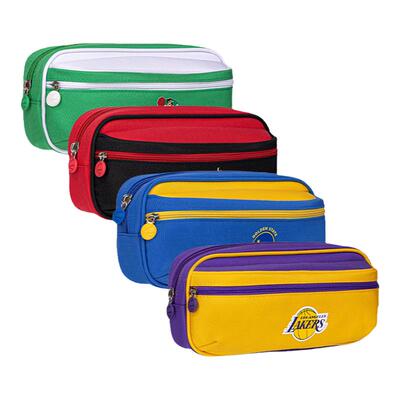 得力NBA联名牛津布大容量笔袋