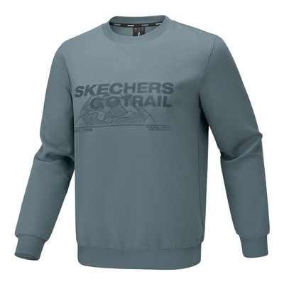 Skechers斯凯奇男卫衣图案印花舒适针织圆领套头衫P425M155/00VB