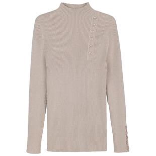 半高领纽扣修身洋气针织衫上衣2025冬季新款女士内搭打底衫厚毛衣