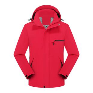 冲锋衣定制印logo工作服企业纯色高端汽车企业4S店工装秋冬季外套