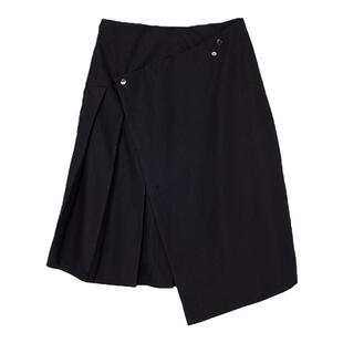 VCR STUDIO四种穿法黑色设计感原创百褶裙女秋冬高级辣妹半身裙