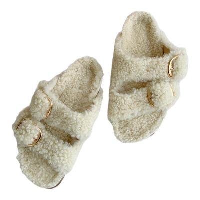 彭姐皮毛一体勃肯鞋毛毛拖鞋