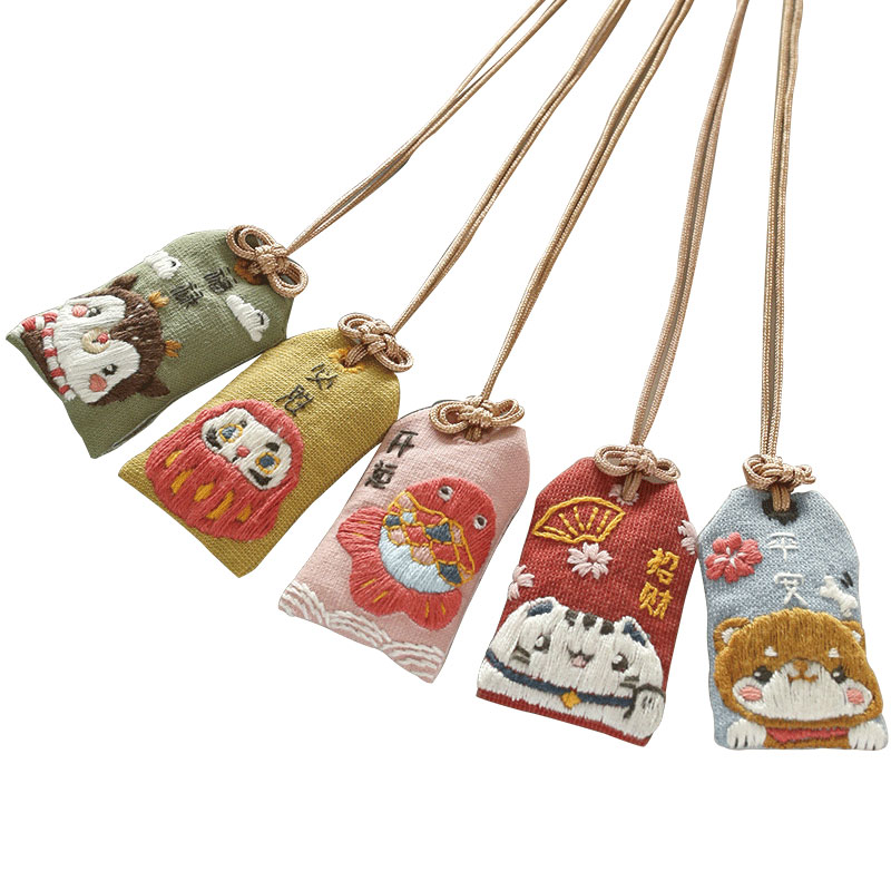哈尼平安符手工刺绣DIY荷包男友御守刺绣手工自绣护身符diy材料包