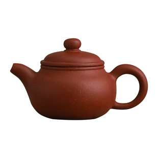 50cc迷你小仿古紫砂壶鱼籽朱泥潮州手拉壶纯手工红陶泡茶壶二杯壶