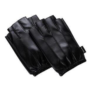 海澜之家皮手套男士新款半指早秋户外骑行防滑防寒单层内里舒适潮