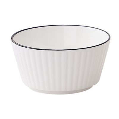 怀恒陶瓷竖线日式米饭碗简约