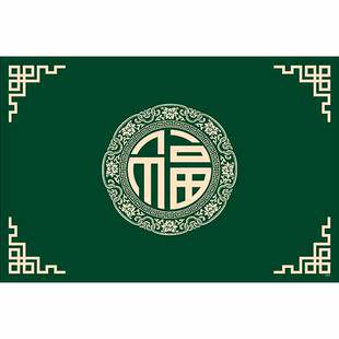新中式入户门地垫绿色进门口丝圈脚垫防滑耐脏门垫加厚地毯可裁剪