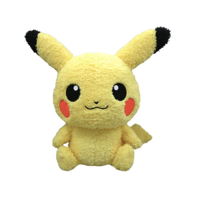 pokemon日本正版卷毛皮卡丘公仔