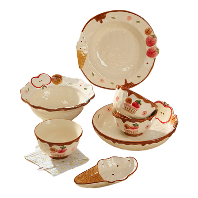 可爱陶瓷餐具家用2025新款碗盘