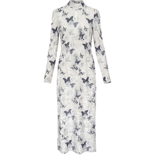 从那以后新中式旗袍裙秋冬高级感丝绒连衣裙国风小礼服裙子女冬款