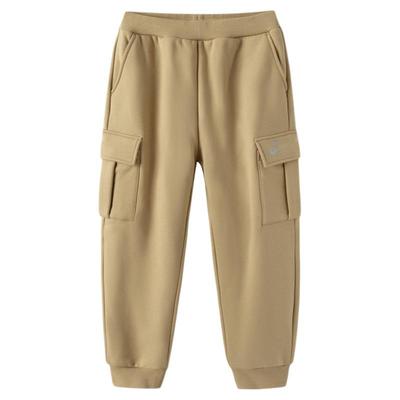 Asics/亚瑟士童装儿童工装裤男童加绒秋冬新品加厚防风舒适长裤子